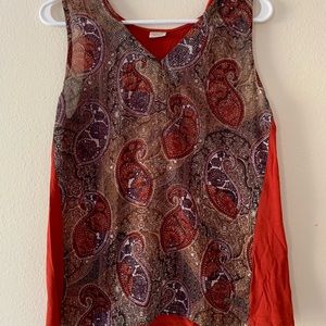 Orange sleeve less top